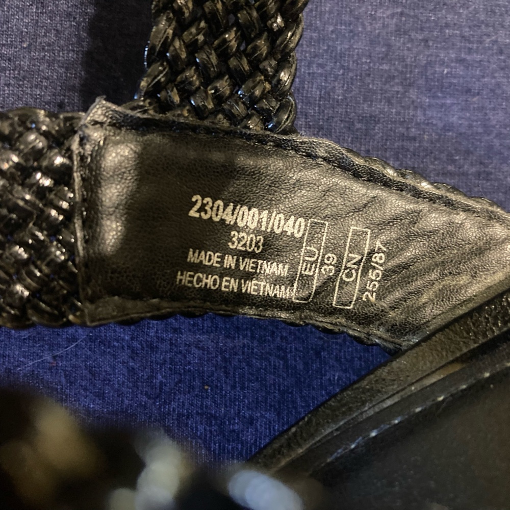 Zara Basic Collection Black Woven Platform Sandals - image 7